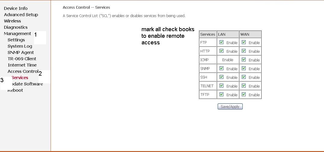 1.enable remote access