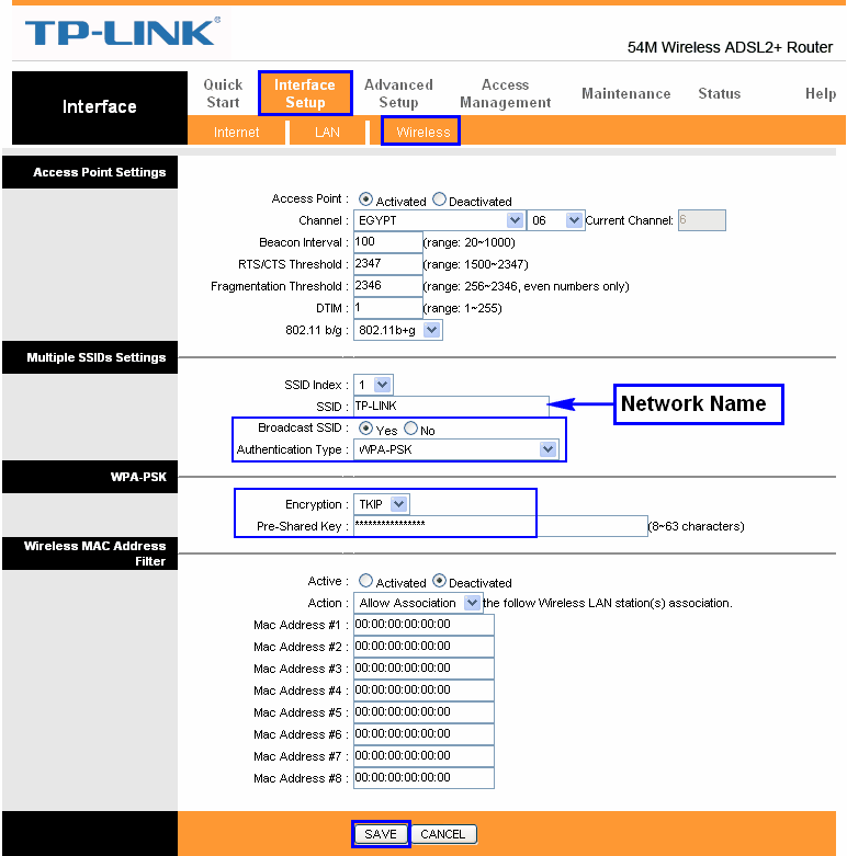 Kọwaa ọrụ nke ntọala nke TP-Link 2 router