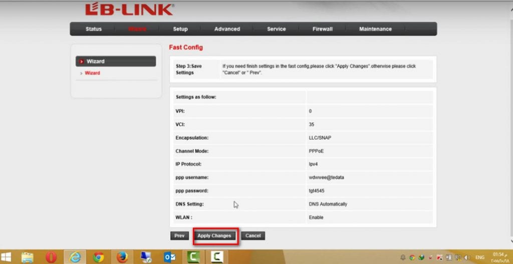 LB Link Router Configurazione Finale