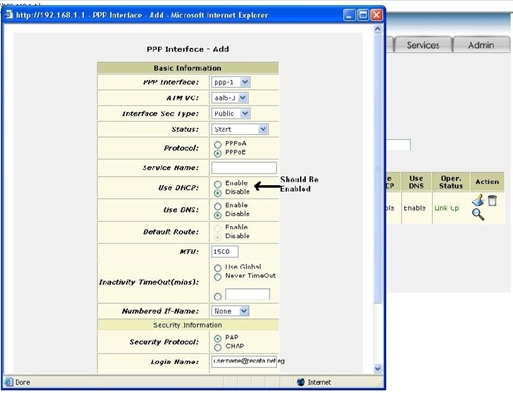 Router Configuration Ui C-Net Router Configuration (interface 2)