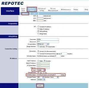 Repotec Router Configuration ၇