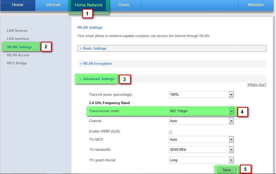 ضبط اعدادات راوتر HG630 V2 14