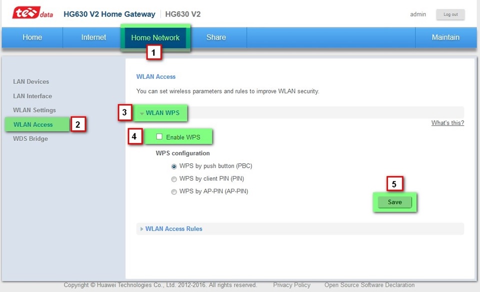 ضبط اعدادات راوتر HG630 V2 16