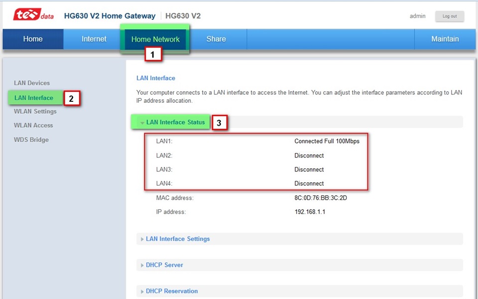 HG630 V2 19. د روټر تنظیمات