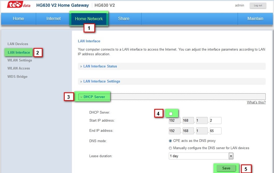 HG630 V2 Router Settings များ ၁