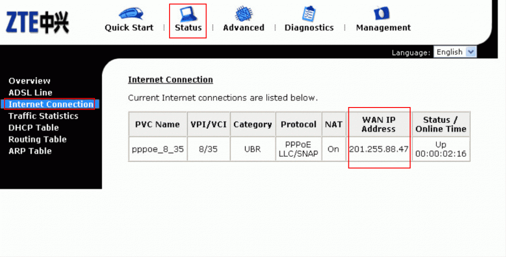 ZTE Router Configuration تذكرة نت