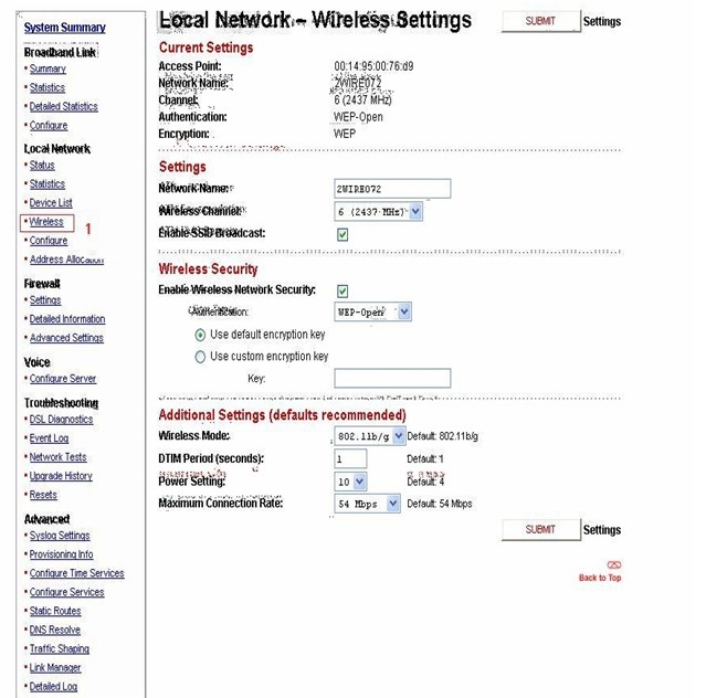 2 WIRE Router Configuration