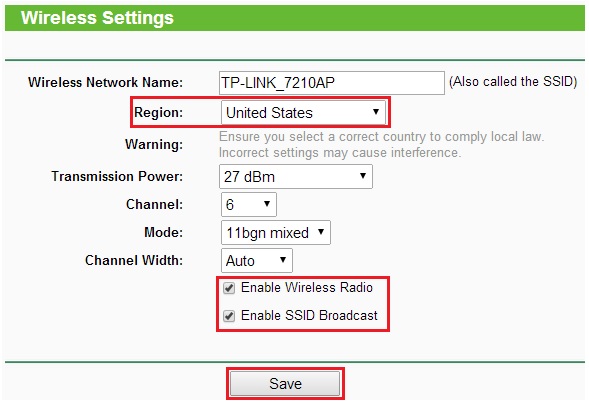 How to configure the Access Point mode on the TL-WA7210N
