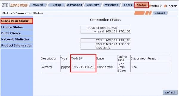 cara setting mtu router zte h108n
