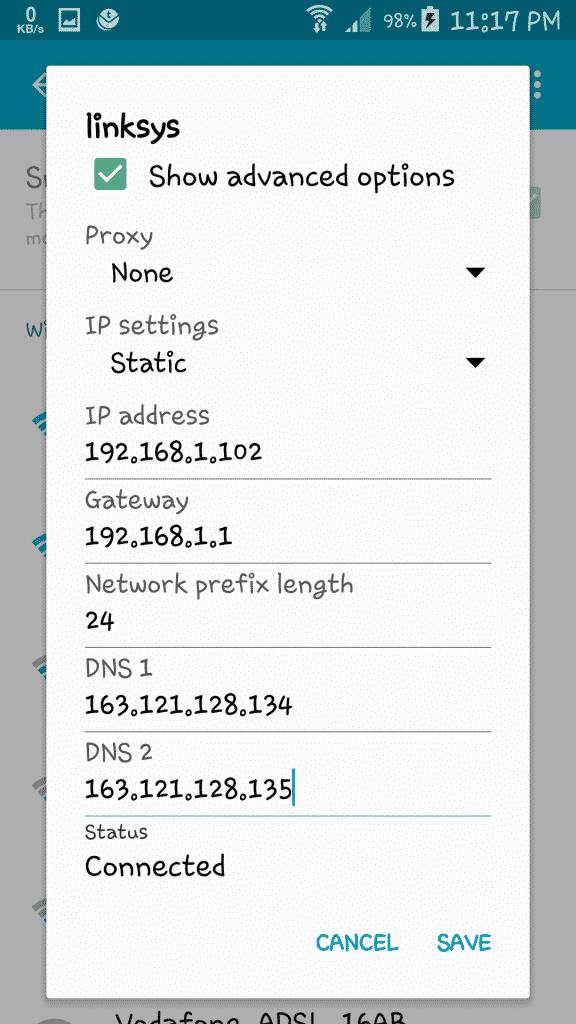 Com afegir DNS a Android 5