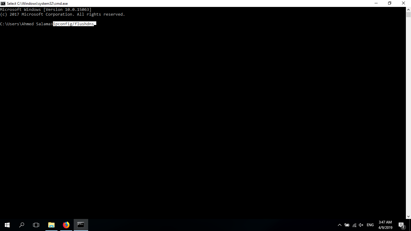 مسح ال DNS من الجهاز تذكرة نت