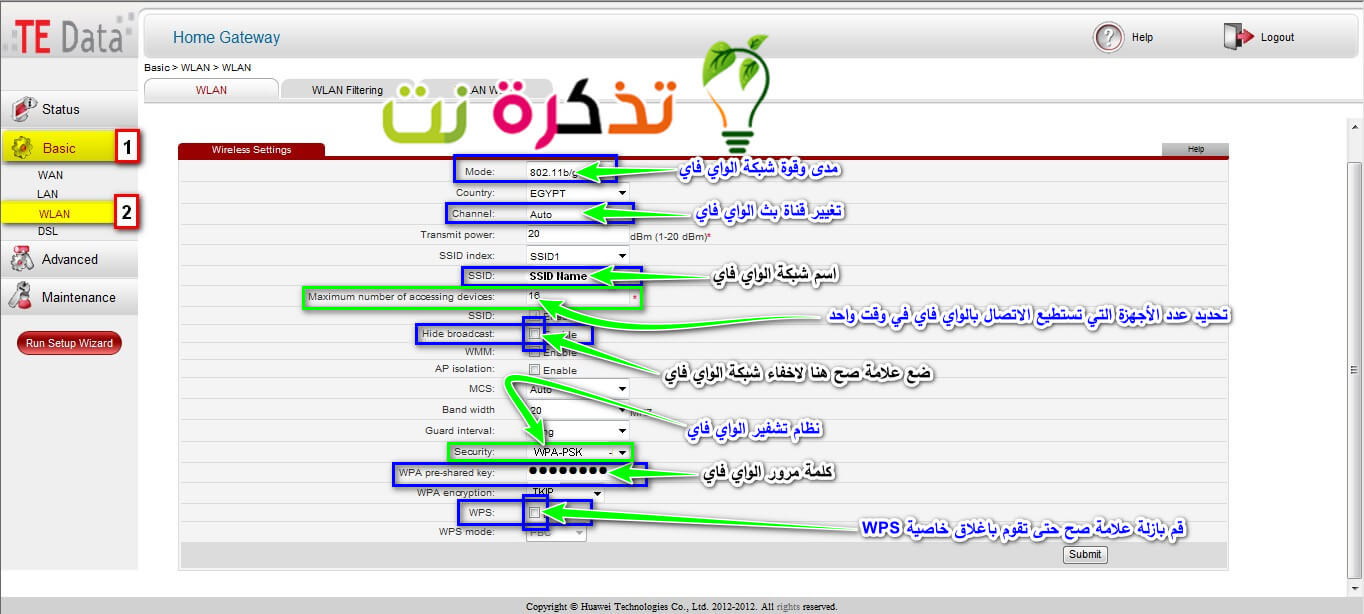 Huawei بی سیم - HG532N - HG531 V1