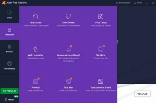 Fitur Antivirus Avast