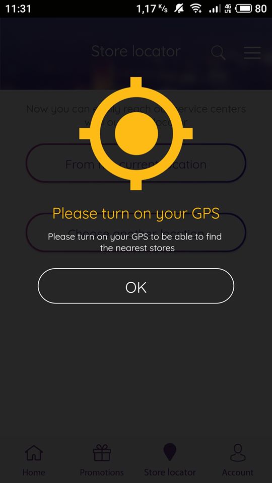 تشغيل GPS في تطبيق My We