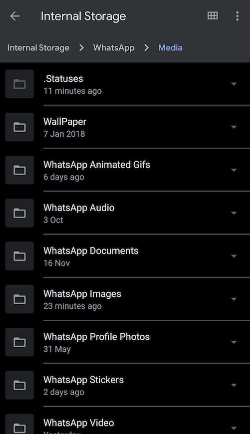 файловый менеджер WhatsApp статус 4