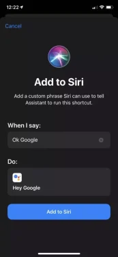 Ярлик Google Assistant iPhone