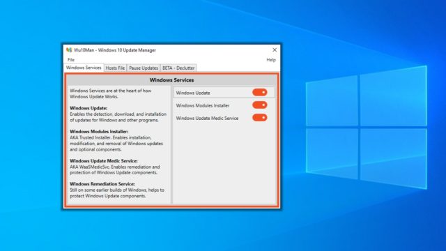 طريقة ايقاف تحديثات Windows 10 باستخدام أداة Wu10Man