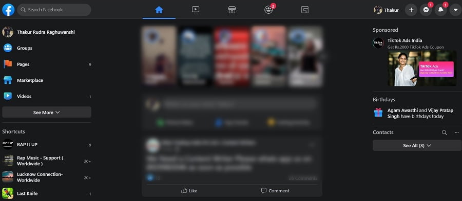 Facebook Dark Mode