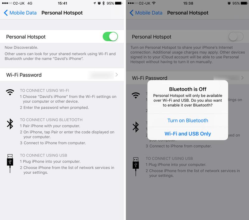 Cara nggawe iPhone dadi hotspot Wi-Fi: Setelan iOS