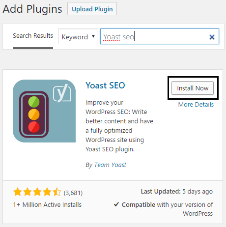 افزونه Yoast SEO WordPress را نصب و فعال کنید