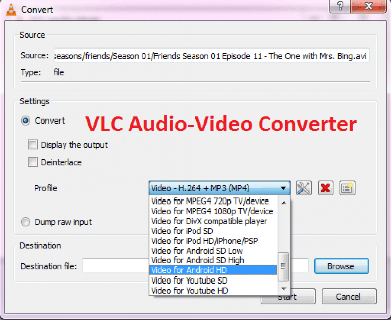 vlc ses ve video dönüştürücü