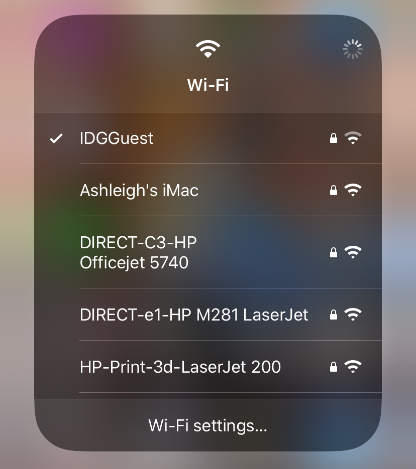 اختر WiFi في iOS 13