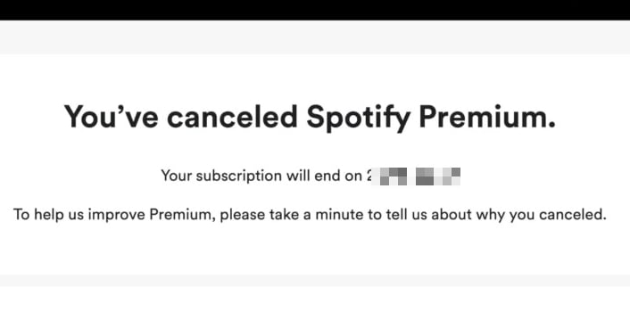 ยกเลิก Spotify Premium