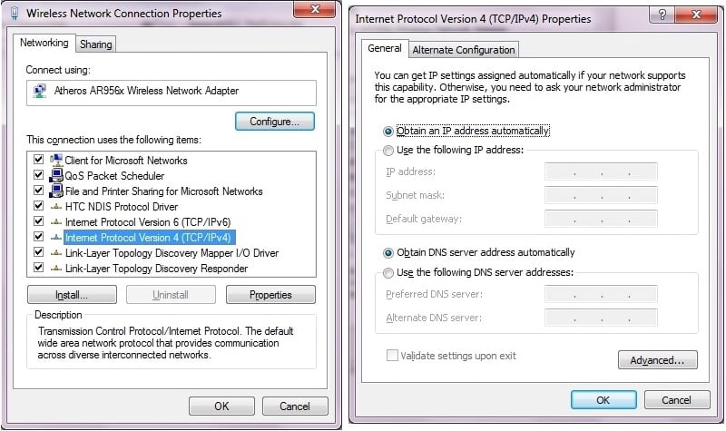 خادم DNS تغيير نوافذ DNS