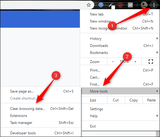 افتح نافذة الإعدادات في Chrome من خلال القائمة