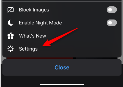 Mag-click sa "Mga Setting".