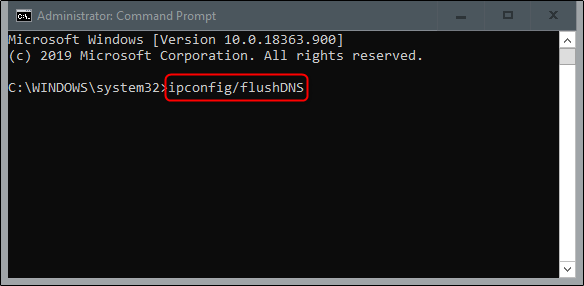 أمر مسح DNS