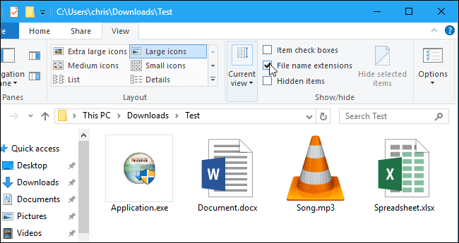 كيفية إظهار امتدادات الملفات في جميع أنواع الويندوز Windows