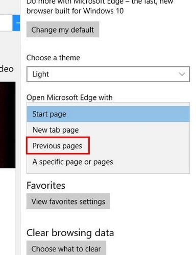 علامات التبويب المغلقة في Microsoft Edge