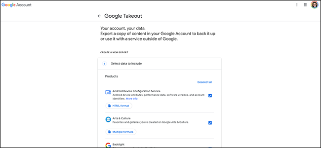 google takeout