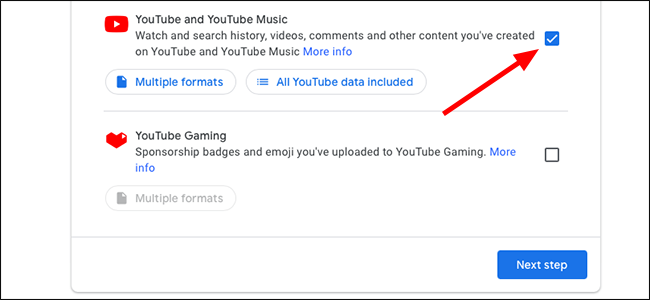 google Takeout youtube