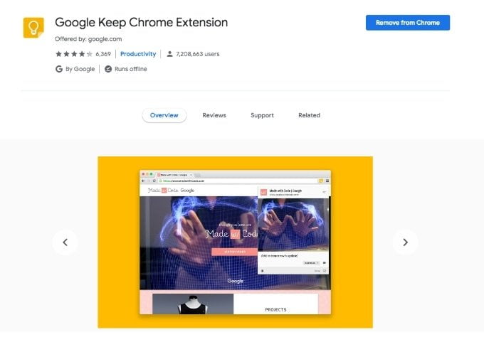 L-Aħjar Żomm Estensjoni tal-Google Chrome