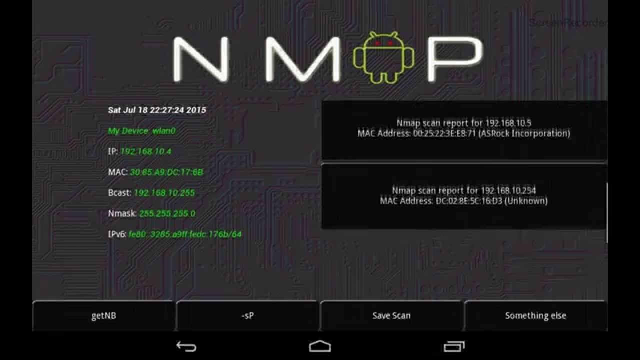 Nmap на телефоне Android