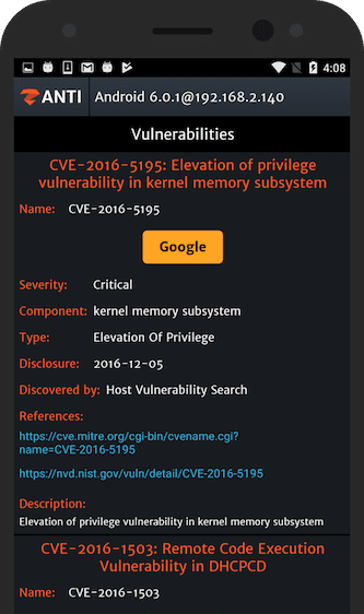 zanti vulnerability detector tool for android