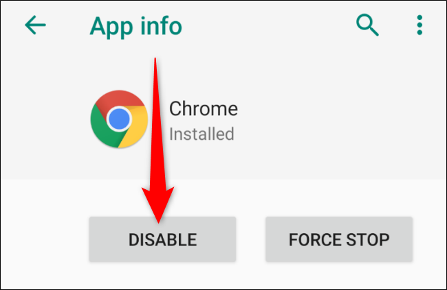 Android vô hiệu hóa chrome