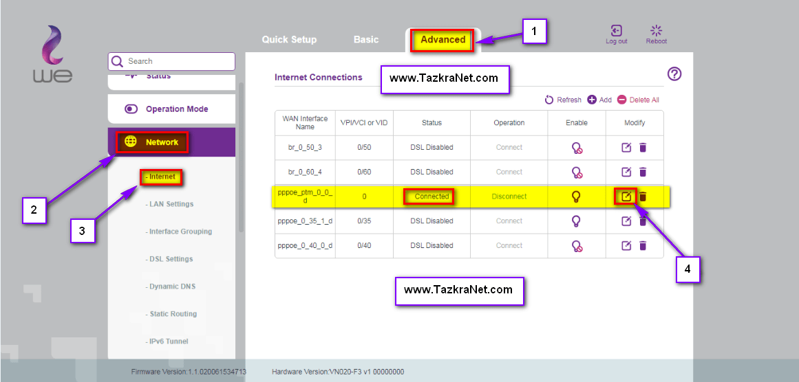 การปรับเปลี่ยน MTU ของเราเตอร์ TP-Link VDSL VN020-F3