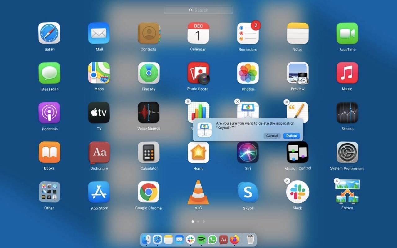 Disinstalla app su Mac con Launchpad-3
