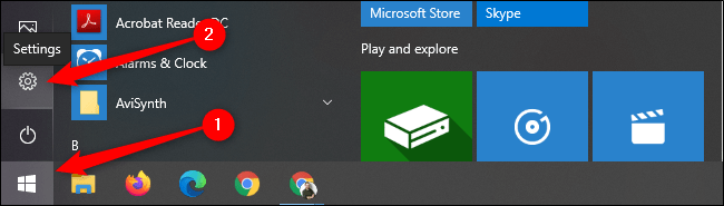 إعدادات Windows 10