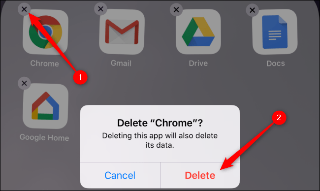 iOS Chrome verwijderen