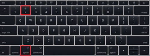 how to write squared sign on mac