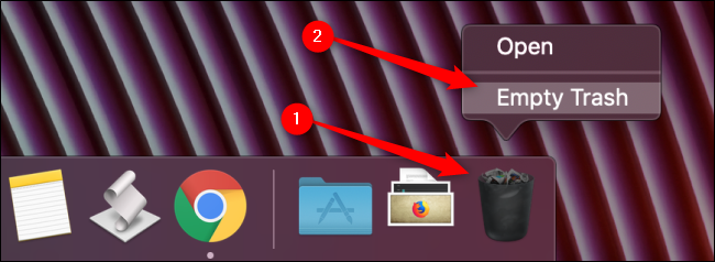 Mac OS 휴지통 비우기