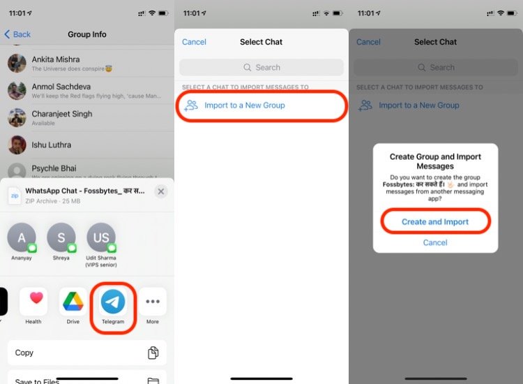 2. كيفية تصدير محادثات WhatsApp إلى Telegram على iOS-2