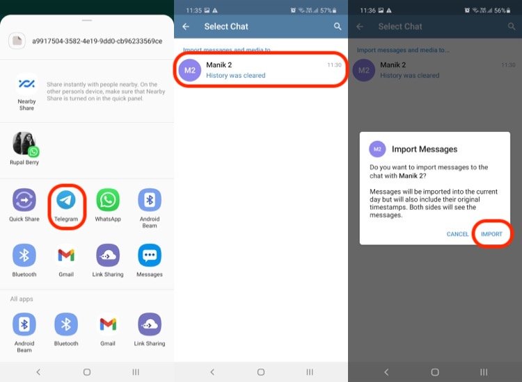 4.كيفية نقل محادثات whatsApp إلى Telegram على Android 2