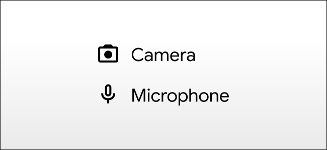 ícones de câmera e microfone para Android