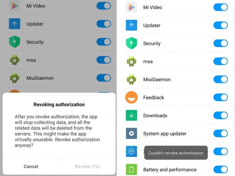 miui 10 disables msa MIUI 10