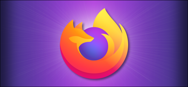 보라색 배경에 Firefox 로고